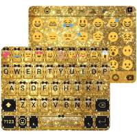 Gold Glitter Emoji Keyboard on 9Apps