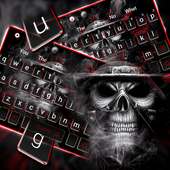 Cool Black Smoke Skull Keyboard Theme on 9Apps
