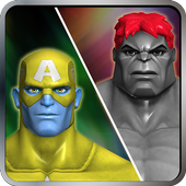 Superhero fighting Avengers War icon