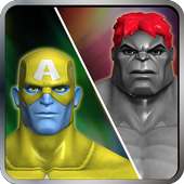 Superhero fighting Avengers War