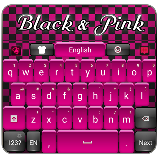 Black and Pink Keyboard icon