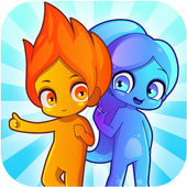 Ninja fireboy and water icon