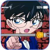 Conan Zipper Lock Screen: anime mobile lock screen