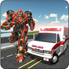City Ambulance Robot Transformation Game Training icon