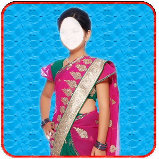 Kids saree photo suit icon