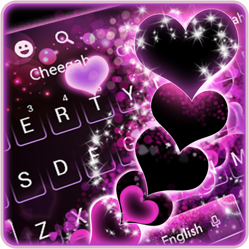 Sparkling Purple Heart Keyboard Theme icon