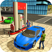 Highway Gas Station &amp; Car Wash Game icon