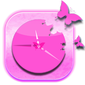 Pink Clock Widget icon