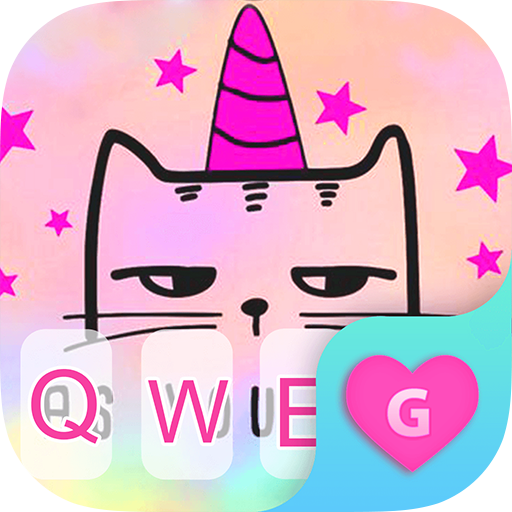 Kitty Unicorn Keyboard Theme for Girls icon