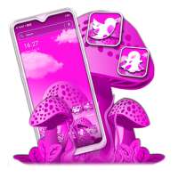 Pink Mushroom Theme on 9Apps