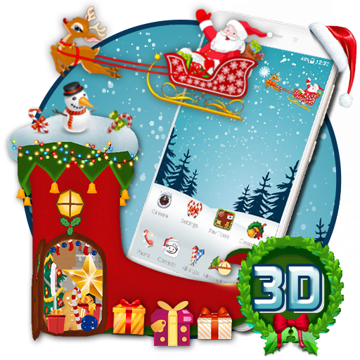 3D Merry Christmas &amp; happy new Year 2018 Theme icon