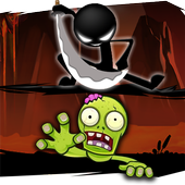 Stickman Ninja Clash Zombies иконка
