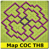 Maps COC TH8 2017 icon