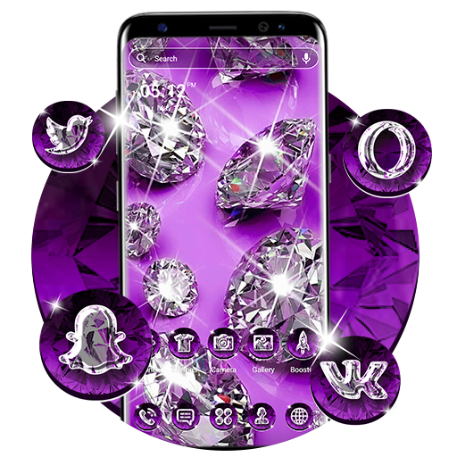 Purple Diamond Launcher Theme icon