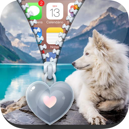 Cute Puppy Zipper Lock Screen icon