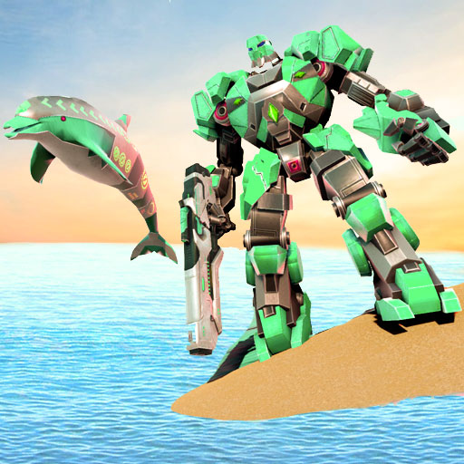 Trasformazione del robot delfino: Robot Car Fight icon