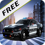 Driving Police Car In Town icon