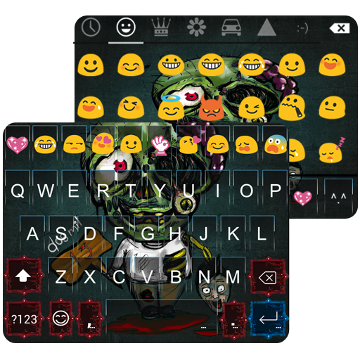 Cute Zombie Emoji Keyboard Theme иконка