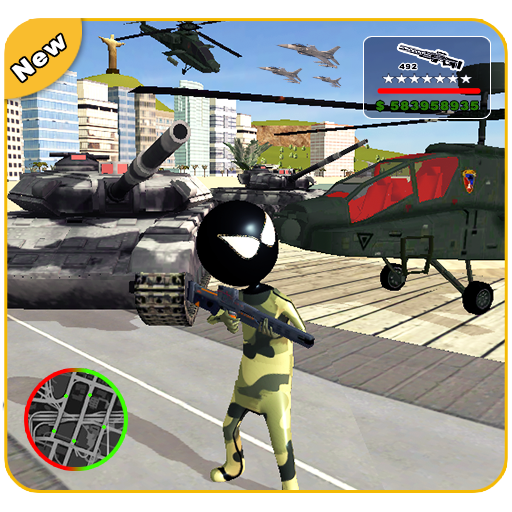 US Army Stickman Rope Hero Mafia Crime icon