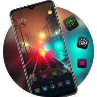 Colorful night light railroad theme | city color on 9Apps