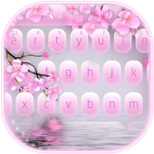 Frühlings-Rosa-Blüten-Tastatur icon