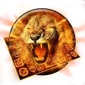 Golden Flaming  Lion Keyboard Theme on 9Apps