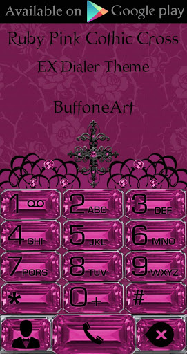 Ruby Pink Gothic Cross theme screenshot 3