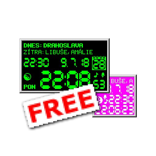 LCD clock and name-day FREE icon