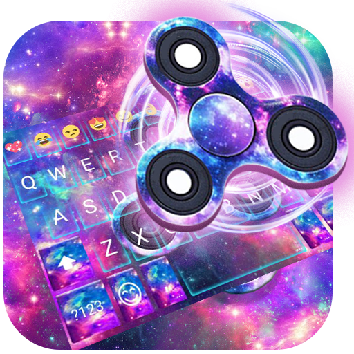 Fidget Spinner Galaxy Emoji Keyboard Theme🔥 иконка