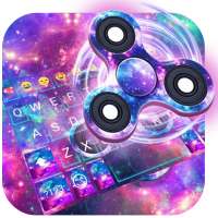 Fidget Spinner Galaxy Emoji Keyboard Theme🔥