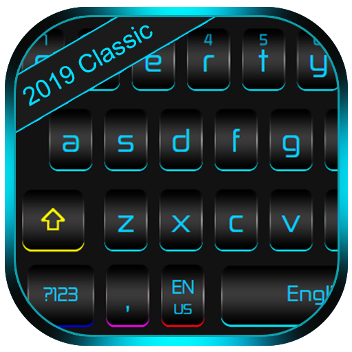 Classic Color Fluorescent Metal Black Keyboard icon