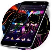 Black Neon Unicorn Theme on 9Apps