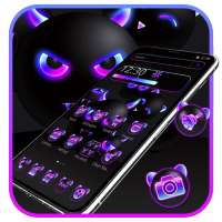 Neon Scary Purple Emoji Theme on 9Apps