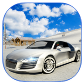 Car parking winter 3d icon
