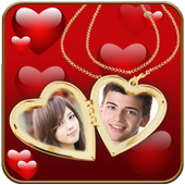 Couple Locket Photo Frames icon