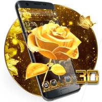 Vivid 3D golden rose theme