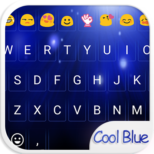 Cool Blue Love Emoji Keyboard icon