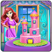 princess castle cake cooking game icon