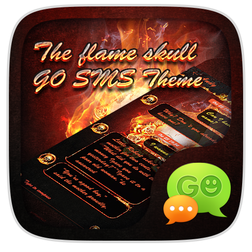 GO SMS THE FLAME SKULL THEME icon