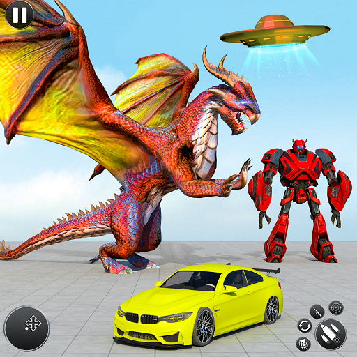Flying Dragon Robot Car Game: New Robot Games icon