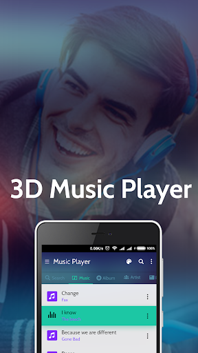 3D Music Player - Awesome 3D Visualizer Effects screenshot 1