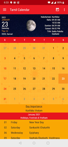 Tamil Calendar 2021 with Panchangam screenshot 2