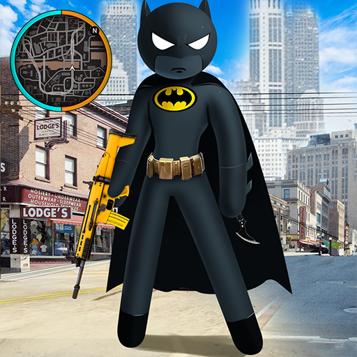 Neon Stickman Rope Hero Spider Gangstar Crime icon