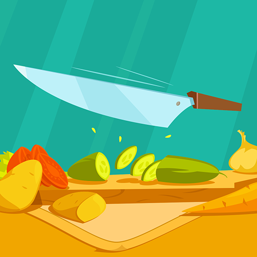 Chop, Slice &amp; Cut Vegetables Fruits Game for Kids icon