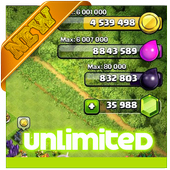 Unlimited  Cheat For COC Prank icon