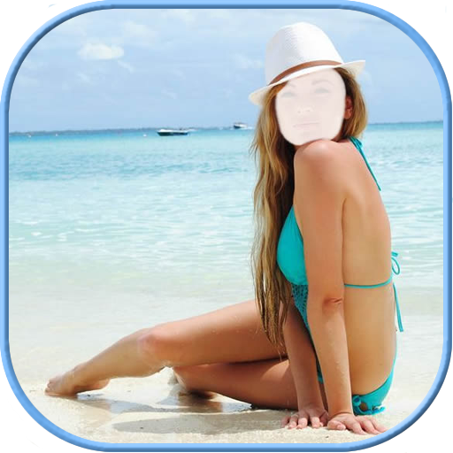 बीच लड़की सेल्फी आइकन