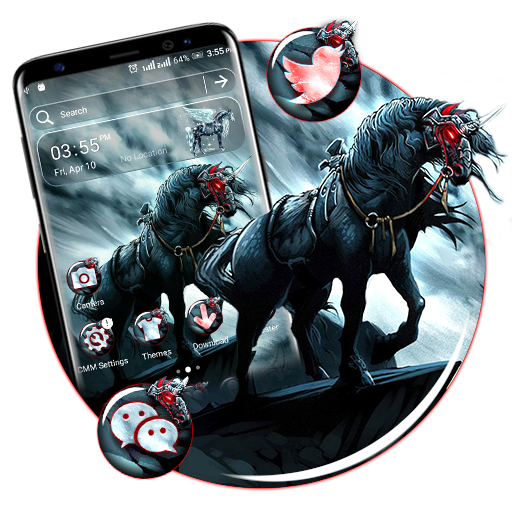 Black Warrior Horse Launcher Theme icon