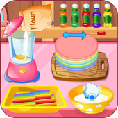 Cooking rainbow sugar cookies icon