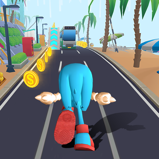 Blue Hedgehog Run: Fun Endless Running Game icon