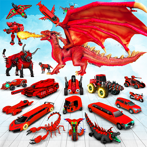 Police Dino Robot Car Games icon